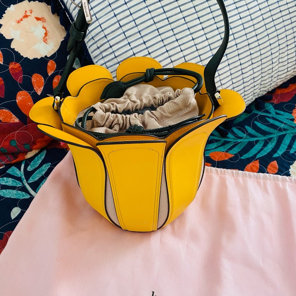 NWT Kate Spade Yellow Tulip - Morning Light Petal Novelty Bag - RARE!